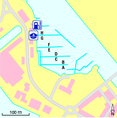 Karte Marina Yacht Club de la Mer du Nord