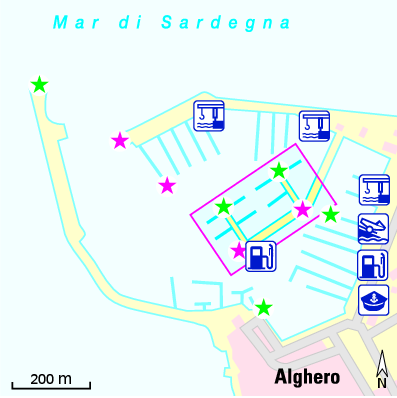 Karte Marina Porto di Alghero