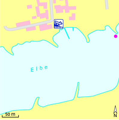Karte Marina Elbterrassen zu Brambach