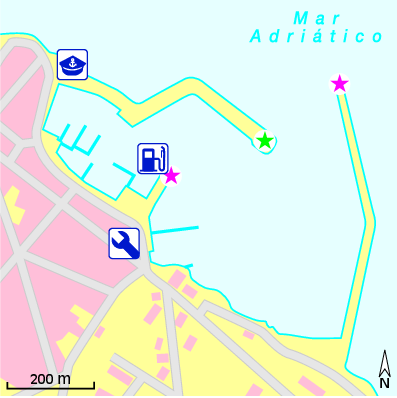 Karte Marina Porto di Mola di Bari