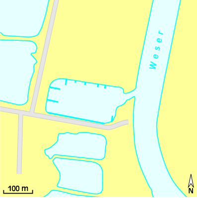 Karte Marina Bootshafen Marina Mehlbergen