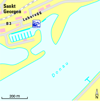 Karte Marina Bootshafen Emmersdorf