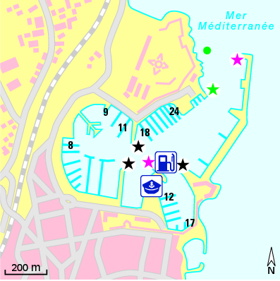 Karte Marina Port Vauban Antibes