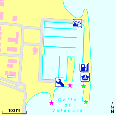 Karte Marina Club Marítmo de Regatas de Sagunto