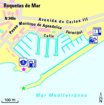 Karte Marina Puerto Deportivo Aguadulce