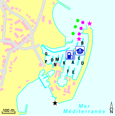 Karte Marina Port de Bormes-les-Mimosas