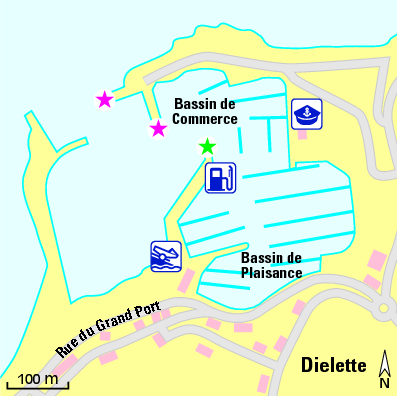 Karte Marina Port de Diélette