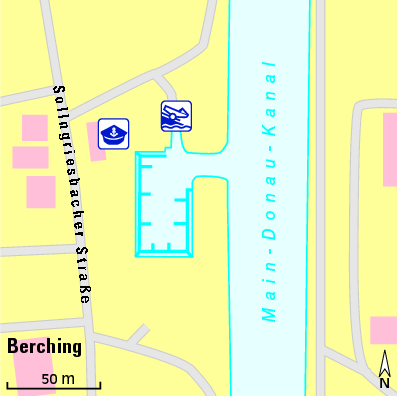 Karte Marina Berchinger Yacht Club e.V.