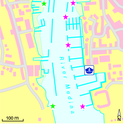 Karte Marina East Cowes Marina