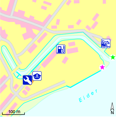 Karte Marina Tönninger Yacht Club