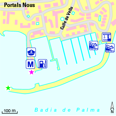 Karte Marina Puerto Portals (Portals Nous)
