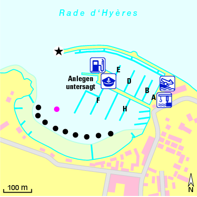 Karte Marina Port de Porquerolles