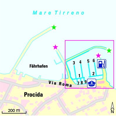 Karte Marina Marina di Procida