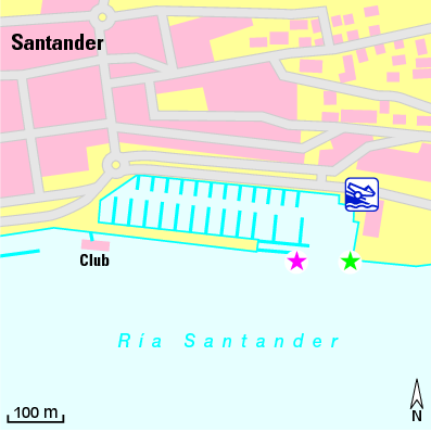 Karte Marina Real Club Maritimo de Santander