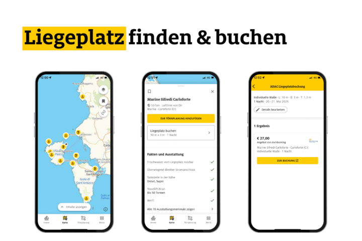 Liegeplatz finden ADAC Skipper App