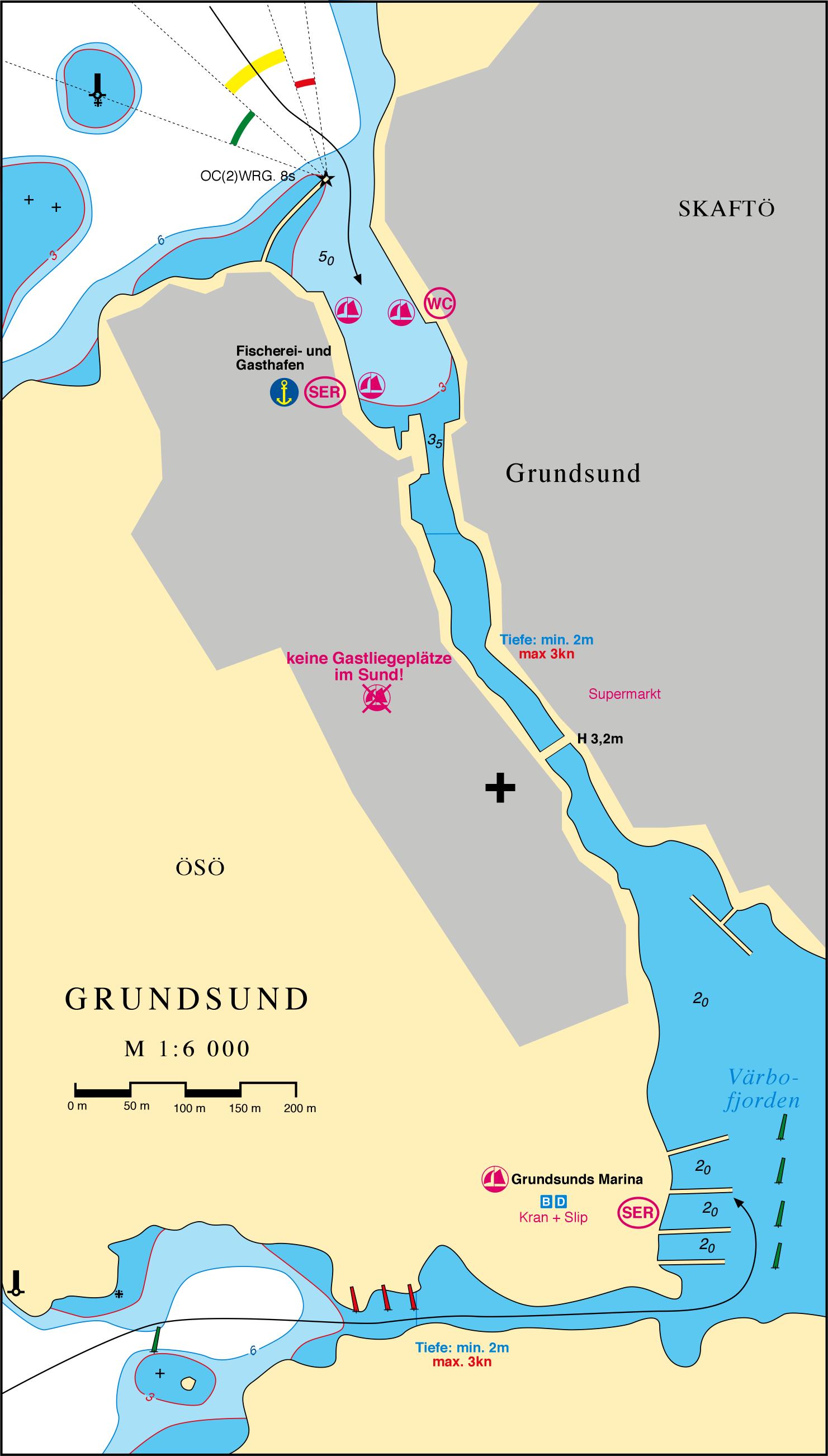 Karte Marina Grundsund Süd