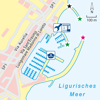 Karte Marina Marina di Loano
