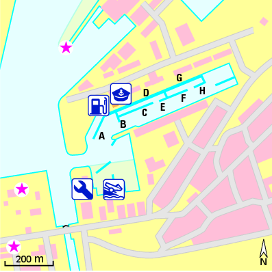 Karte Marina Royal Belgian Sailing Club