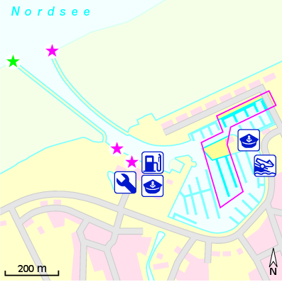 Karte Marina De Vrije Noordzeezeilers