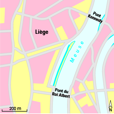 Karte Marina Port des Yachts de Liège