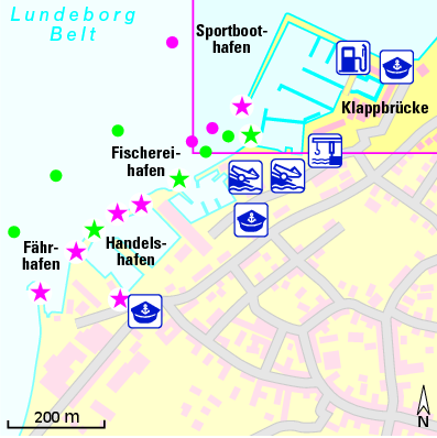 Karte Marina Rudkøbing Havn