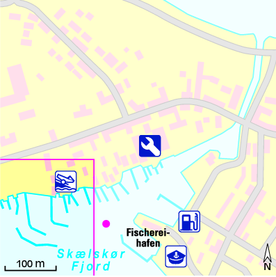 Karte Marina Skælskør Lystbådehavn