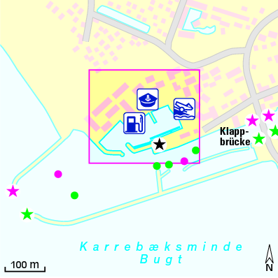 Karte Marina Søfronten Lystbådehavn