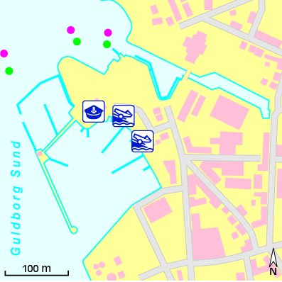 Karte Marina Nykøbing Falster Lystbådehavn Amba
