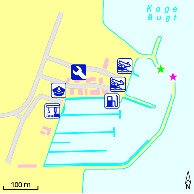 Karte Marina Køge Marina