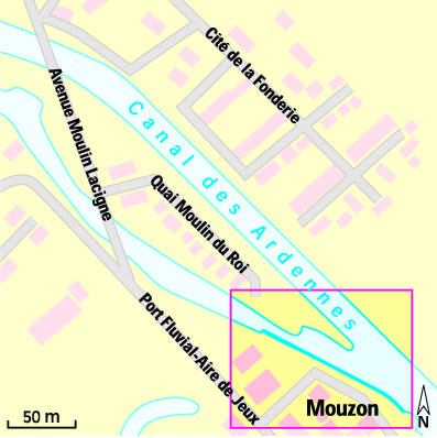 Karte Marina Quai de Mouzon