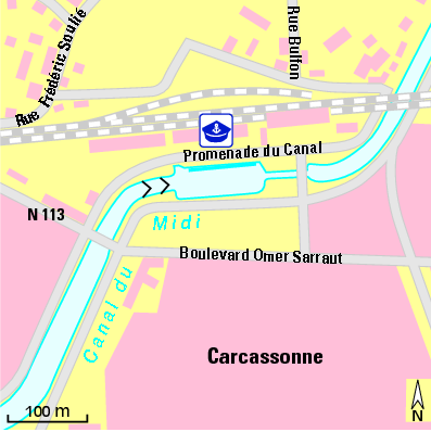 Karte Marina Capitainerie du Port du Canal du Midi