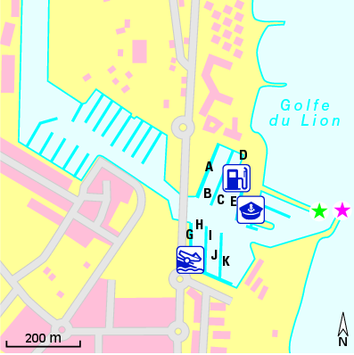 Karte Marina Port Saint-Ange