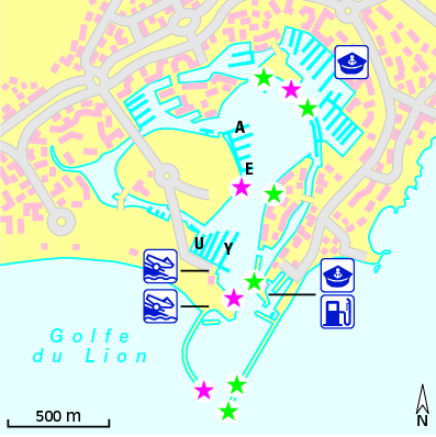Karte Marina Port du Cap d’Agde