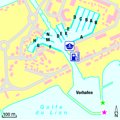 Karte Marina Port de Carnon
