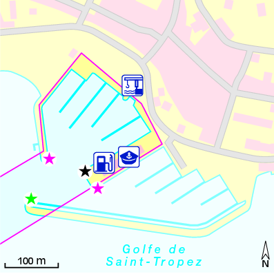 Karte Marina Port public de Ste-Maxime