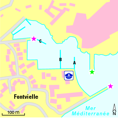 Karte Marina Le Port de Fontvieille
