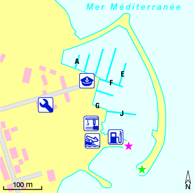 Karte Marina Port de Solenzara