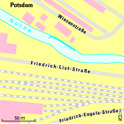 Karte Marina Bootswerft und Kanucenter Jahn