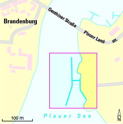 Karte Marina Wassersportanlage Plaue