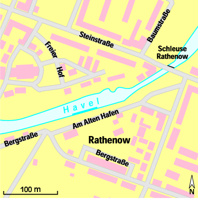 Karte Marina Stadthafen Rathenow