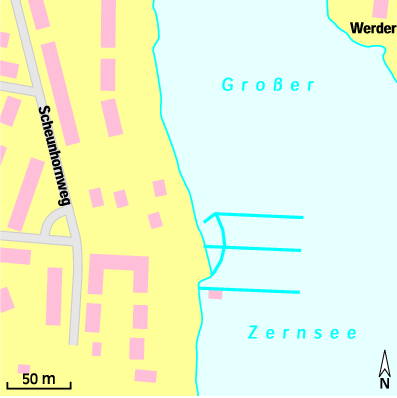 Karte Marina Yachthafen Scheunhornweg