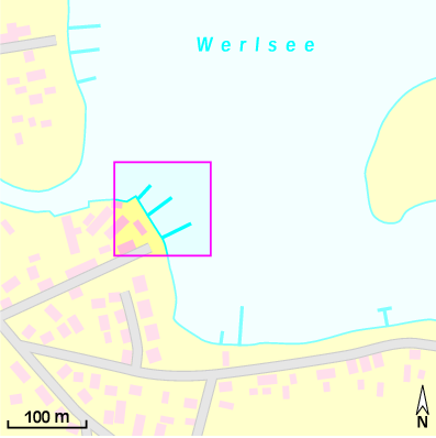 Karte Marina Bootshaus am Werlsee GmbH