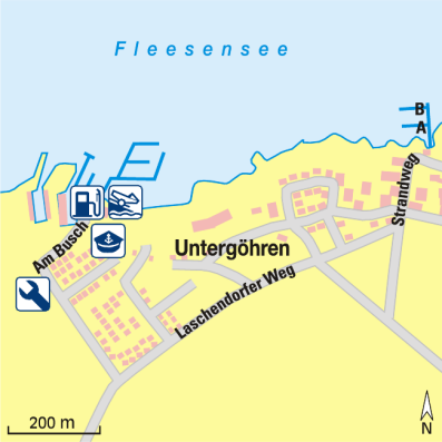 Karte Marina SBS Yachthafenressort Fleesensee