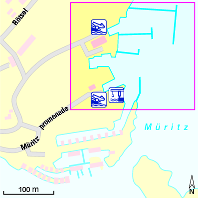 Karte Marina Regattahafen Röbeler Segler-Verein Müritz e.V. – Marina Röbel
