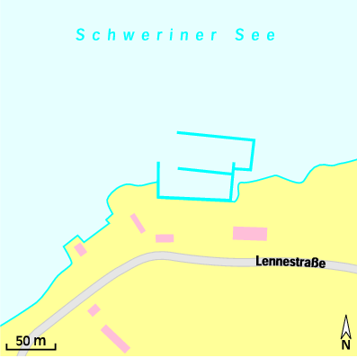 Karte Marina Segelclub Schlossbucht Schwerin e.V.