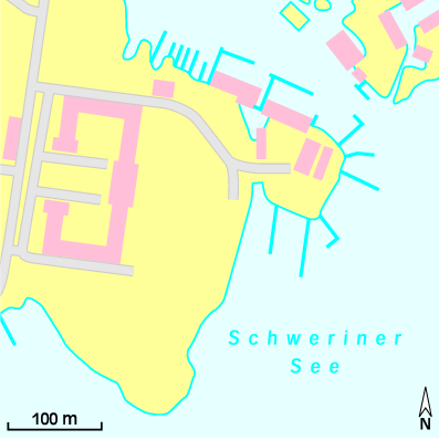 Karte Marina Schweriner Segler-Verein  von 1894 e.V.