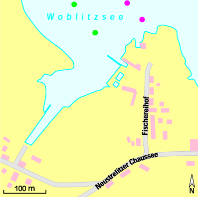 Karte Marina Stadthafen Wesenberg/ Wasserwanderrastplatz Wesenberg