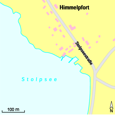 Karte Marina Stolpsee-Bootshaus Himmelpfort