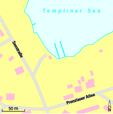 Karte Marina Stadthafen Templin