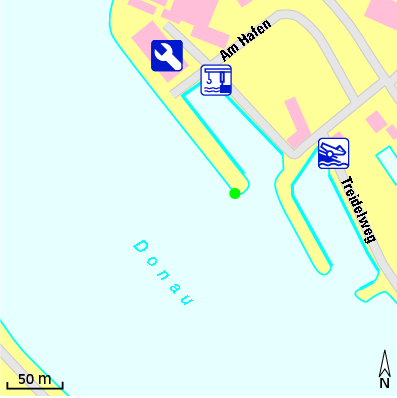 Karte Marina Hafen Obernzell